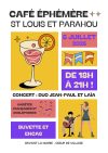 Duo Jean-Paul et Laïa au café éphémère de St Louis et Parahou le 5 juillet