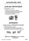 Atelier artistique à La Serpent et Pratique de l&rsquo;Espagnol en ligne