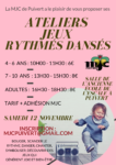 Ateliers jeux rythmés dansés enfants et adultes Samedi 12 Novembre