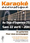 Prochain karaoké : samedi 22 avril, 20H, au dojo d&rsquo;Espéraza
