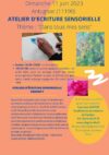 ATELIER ECRITURE SENSORIELLE DIMANCHE 11 JUIN A ANTUGNAC + APERO PARTAGE LECTURE