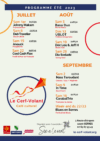 Programme de l&rsquo;été du Cerf-Volant
