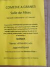 Théâtre le 9 décembre et atelier mensuel le 6 décembre à Granes
