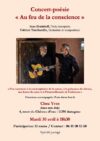 Concert-poésie « Au feu de la conscience » – Antugnac le 30 avril