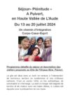 Séjour «Plénitude» à Puivert – Du 13 au 20 juillet 2024