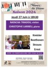 Concert Natacha Triadou et Christophe Larrieu le 27 juin au musée du piano de Limoux