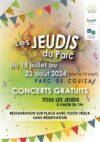 A Couiza tous les jeudis du 18 juillet au 22 août : « Les Jeudis du Parc » de 19h à 22h.