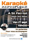 Prochain karaoké acoustique : vendredi 27 sept à St Ferriol