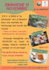 Atelier couture le 16/11 + Journée nettoyage bords de routes et jeux le 17/11
