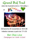 Bal trad + Atelier d&rsquo;initiation avec Trad Al Païs – Dimanche 24 novembre