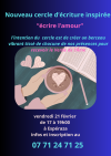Cercle d&rsquo;écriture inspirée Vendredi 21 Février à Espéraza