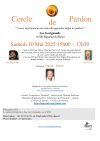Prochain cercle de pardon 10 Mai au Bézu