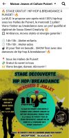 Stage gratuit de Hip-Hop et Breakdance à Puivert le 2 juillet