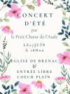 Concert d&rsquo;été à Brenac par « Le petit chœur de l&rsquo;Aude » le 27 juin