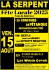 Fête locale La Serpent le 15 aout 2025