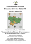 Conférence de l&rsquo;UPEK le 15 février à Rivel