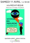 Théâtre « Voyage en absurdie » à Roquefeuil le 11 avril