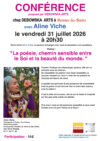 Conférence la Poésie, chemin sensible entre le Soi et la beauté du monde le 31 juillet à Rennes les Bains