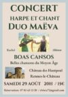 Concert Harpe et chant à Rennes les Château samedi 29 août